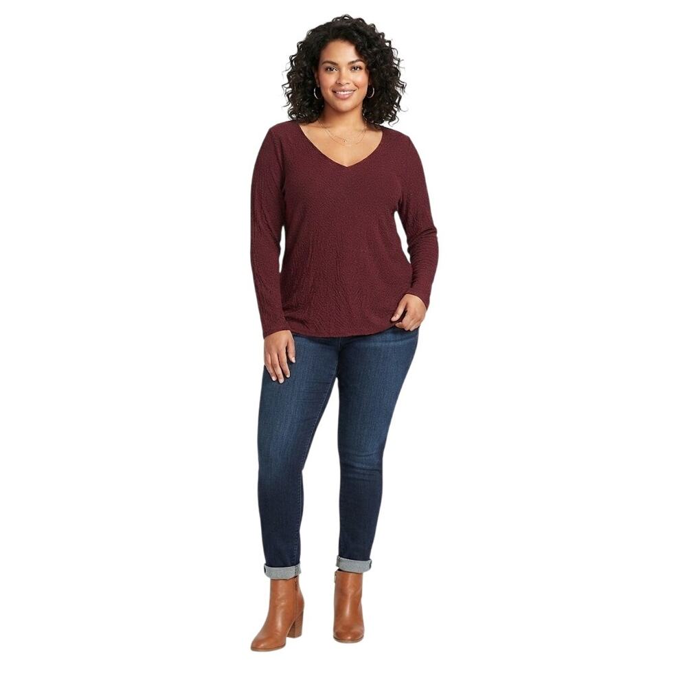 MOSSIMO Maroon Lightweight Sweater Casual Plus Size XL